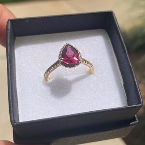 Le Vian Rholodite & Diamond Ring 1/3 ct te 14k Honey Gold